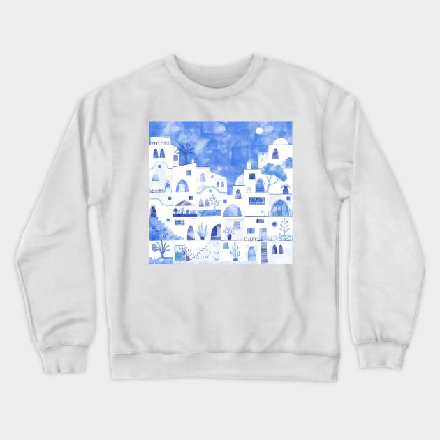 Santorini Crewneck Sweatshirt by NicSquirrell